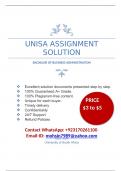 UNISA - Quick on Demand Assignment Solution 2023