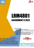 LRM4801 Assignment 8 (DETAILED ANSWERS) 2023 - DUE 4 September 2023