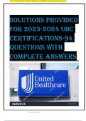 SOLUTIONS PROVIDED FOR 2023 United Healthcare Medicare coverage (UHC) CERTIFICATIONS EXAM-REAL EXAM WITH SOLUTIONS 100% GUARANTEED.