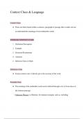Context Clues and Formal Definitions - Linguistics Study Guide