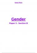 Detailed essay plans covering all topics in Gender (AQA A-Level Psychology)