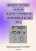 HRPYC81 2023 PROJECT 12 ASSIGNMENT 48  GUIDE - RESEARCH PROJECT