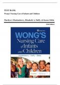 Test Bank - Wongs Nursing Care of Infants and Children, 12th Edition (Hockenberry, 2024), Chapter 1-34 | All Chapters
