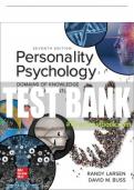 Test Bank For Personality Psychology: Domains of Knowledge About Human Nature, 7th Edition All Chapters - 9781260254129