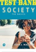 TEST BANK for Society: The Basics, 15th edition by Macionis John. ISBN 9780134733401, ISBN-13 978-0134711409. (All 16 Chapters)