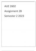 AUE2602 Assignment 2B Semester 2 2023