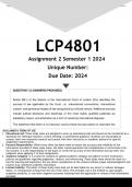 LCP4801  Assignment 2 (ANSWERS) Semester 1 2024 - DISTINCTION GUARANTEED