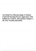 Test Bank For Pharmacology A PatientCentered Nursing Process Approach, 11th Edition by Linda E. McCuistion Chapter 1- 58 | Updated Version 2023-2024