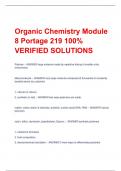 Organic Chemistry Module  8 Portage 219 100%  VERIFIED SOLUTIONS