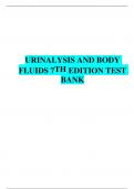 URINALYSIS AND BODY FLUIDS 7TH EDITION TEST BANK
