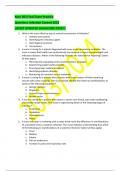 Nurs 303 Final Exam Practice Questions Infection Control 2023 LATEST UPDATED HIGHSCORE PASS!!!