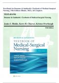 Test-Bank for Brunner & Suddarth's Textbook of Medical-Surgical Nursing, 15th Edition (Hinkle, 2022), All Chapters TEST=BANK Brunner & Suddarth's Textbook of Medical-Surgical Nursing Janice L Hinkle, Kerry H. Cheever, Kristen Overbaugh 15th Edition