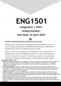 ENG1501 Assignment 1 (ANSWERS) 2024 - DISTINCTION GUARANTEED