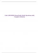 Cole’s EHS NEHA Exam Study Guide Questions with Complete Solution