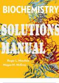 Solutions Manual Biochemistry 1st Edition  by Roger L. Miesfeld, Megan M. McEvoy Test Bank
