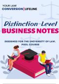 Business Law Notes (DISTINCTION) for University of Law Post Graduate Diploma in Law (PGdL) course 