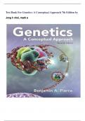 Test Bank For Genetics: A Conceptua,l Approach 7th Edition by  Jong h choi, mark e 