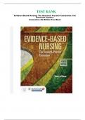 EVIDENCE-BASED NURSING: The Research Practice Connection 4th Edition, By Sarah Jo Brown TEST BANK