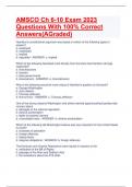 AMSCO Ch 6-10 Exam 2023  Questions With 100% Correct  Answers(AGraded)