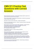 CMN 571 Practice Test Questions with Correct Answers 