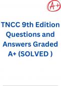 TNCC 9th Edition – Questions and Answers Graded A+ (SOLVED 2023-2024)