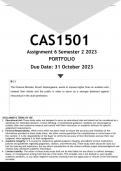CAS1501 Assignment 6 (ANSWERS) Semester 2 2023 - DISTINCTION GUARANTEED