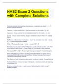NAS2 Exam 2 Questions with Complete Solutions 
