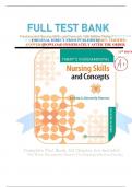                     FULL TEST BANK Fundamental Nursing Skills and Concepts 12th Edition Timby 
