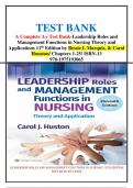 A Complete A+ Test Bank-Leadership Roles and  Management Functions in Nursing Theory and  Applications 11th Edition by Bessie L Marquis, & Carol Houston/ Chapters 1-25/ ISBN-/ace your exam
