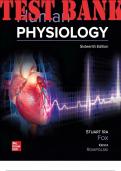 TEST BANK for Human Physiology 16th Edition by Stuart Fox and Krista Rompolski. (Complete 20 Chapters _Q&A)