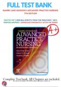 Test Bank Hamric and Hanson’s Advanced Practice Nursing An Integrative Approach 7th Edition (Tracy, 2023) Chapter 1-23 | All Chapters with Answers and Rationals