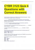 Bundle For CYBR Exam Questions with Correct Answers