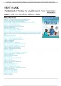 Test Bank for Fundamentals of Nursing 10th Edition by Taylor Chapter 1-47 | Complete Guide A+ Updated Version-2023-24