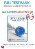 Test Bank Strategic Management 5th Edition by Frank Rothaermel Chapter 1-12 Complete Guide A+
