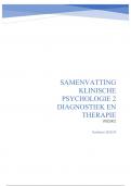  Samenvatting Klinische psychologie 2 Diagnostiek en behandeling