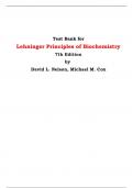 Test Bank for Lehninger Principles of Biochemistry 7th Edition by David L. Nelson, Michael M. Cox 