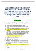 (COMPLETE) ATI RN LEADERSHIP PROCTORED EXAM 2019 VERSION 1, 2,3,4,5 & 6 (420 QUESTIONS ALL WITH CORRECT ANSWERS)| GUARANTEE A+ SCORE |VERIFIED|TEST BANK 2023 - 2024