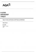 AQA A-LEVEL SOCIOLOGY Paper 1,2& 3 QP And Marking Scheme | AQA AS SOCIOLOGY Paper 1&2 QP And Marking Scheme 2023