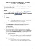 Unit 6 Principles of Management Exam Structure 2024 January Exam
