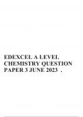 EDEXCEL A LEVEL CHEMISTRY QUESTION PAPER 3 JUNE 2023 .