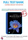 Test Bank For Campbell Biology 9th Edition | 9780131375048 | All Chapters with Answers and Rationals