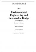 Solutions Manual for Environmental Engineering and Sustainable Design 2nd Edition By  Striebig, Ogundipe, Papadakis, Heine  (All Chapters, 100% original verified, A+ Grade)