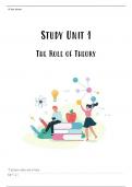KRM 310 Study Unit 1: The Role of Theory