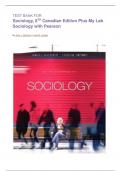 TEST BANK FOR Sociology, 8TH Canadian Edition Plus My Lab Sociology (Macionis Gerber)