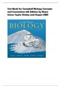 Test Bank for Campbell Biology Concepts  and Connections 8th Edition by Reece  Simon Taylor Dickey and Hogan ISBN