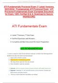  ATI Fundamentals Proctored Exam (7 Latest Versions, 2023/2024) / Fundamentals ATI Proctored Exam / ATI Proctored Fundamentals Exam (Complete Document for Exam, 100% Verified Q & A, Download to Secure HIGHSCORE)