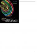 Wrightsman's Psychology and the Legal System 8th Edition by Edith Greene  - Test Bank