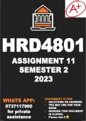 HRD4801 Assignment 11 Semester 2 2023 (SOLUTIONs)