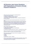 All Domains Jean Inman Questions with Explanations of Answers Already Passed & Graded A+