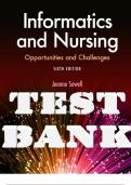Informatics and Nursing; Opportunities and Challenges 6th Edition by Jeanne Sewel Test Bank